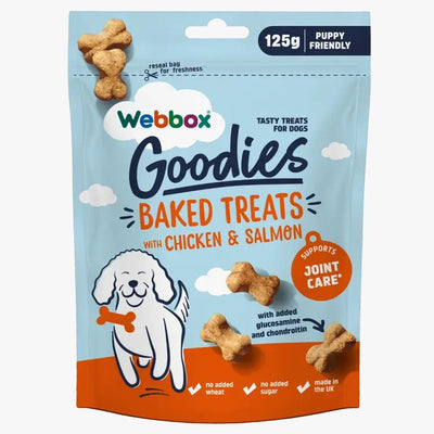 Webbox Goodies Chicken & Salmon Baked Dog Treats 125g