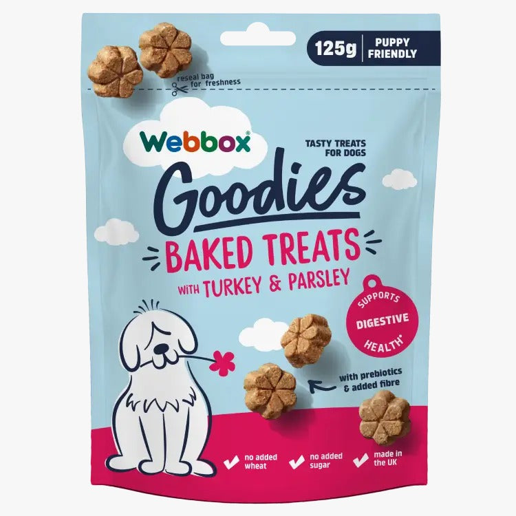 Webbox Goodies Turkey & Parsley Baked Dog Treats 125g