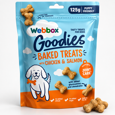 Webbox Goodies Chicken & Salmon Baked Dog Treats 125g