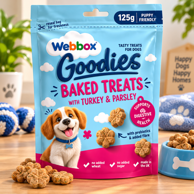 Webbox Goodies Turkey & Parsley Baked Dog Treats 125g