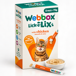 Webbox Lick-e-Lix Chicken Cat Treats 75g (Pack of 5)