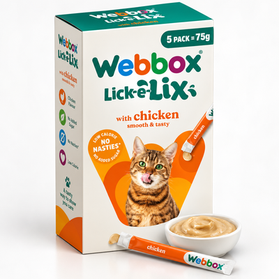 Webbox Lick-e-Lix Chicken Cat Treats 75g (Pack of 5)