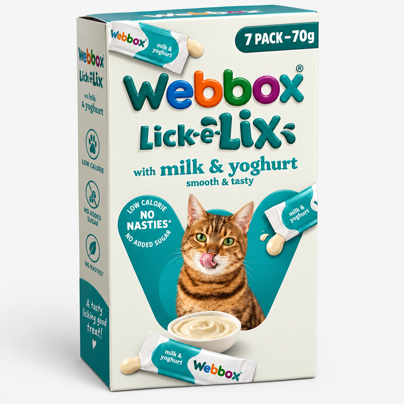 Webbox Lick-e-Lix with Milk & Yoghurt Cat Treats 70g (Pack of 7)