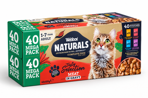 Webbox Naturals Adult Cat Pouch – Meat Selection in Gravy 100g