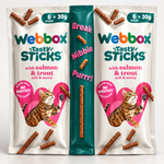 Webbox Tasty Sticks Salmon & Trout Cat Treats 30g (Pack of 6)
