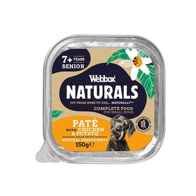 Webbox Naturals Senior Pate with Chicken and Potatoes Wet Dog Food 150g